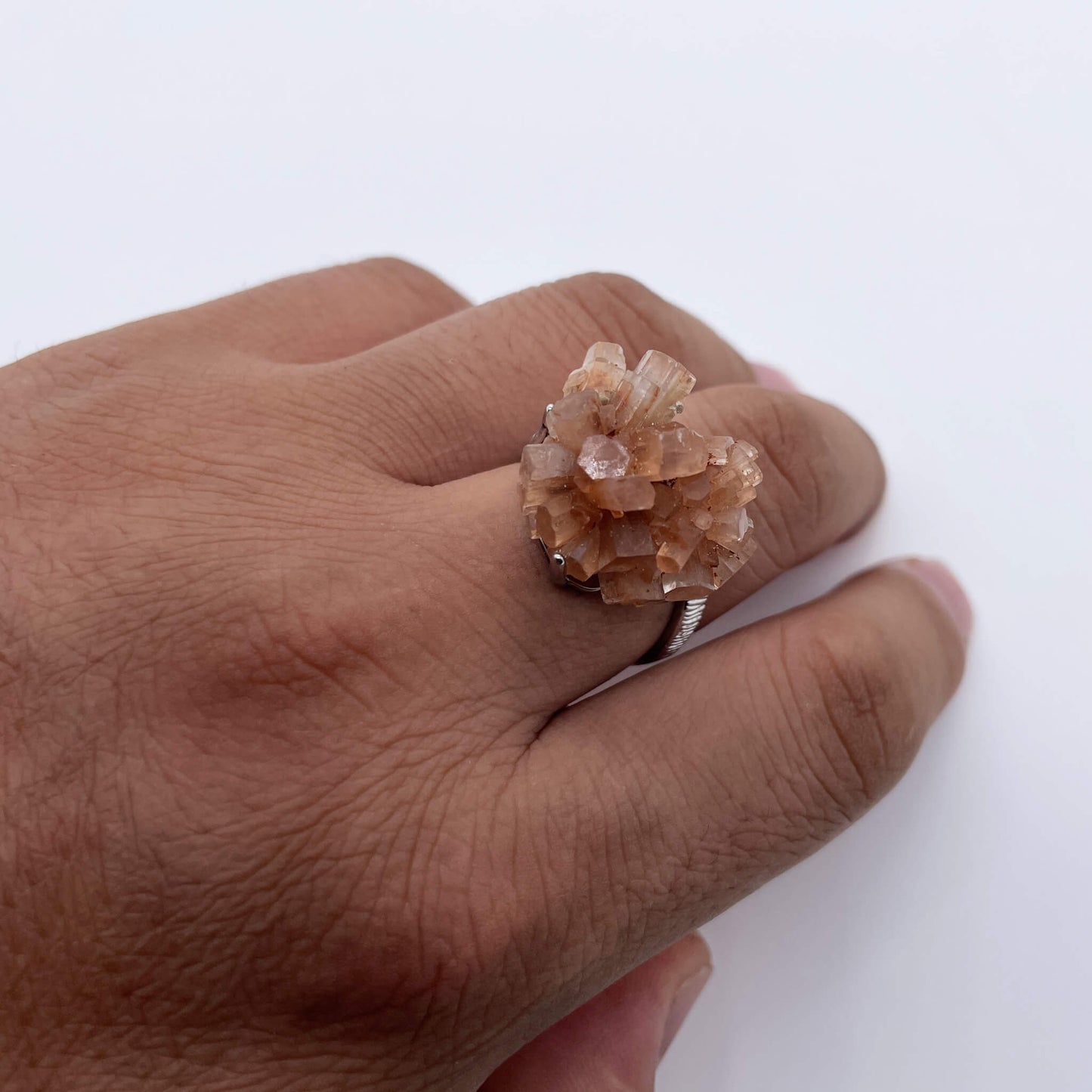 Ring of Time's Crystal Whispers(Handmade One of a Kind)