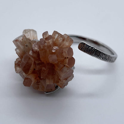 Ring of Time's Crystal Whispers（Handmade One of a Kind）