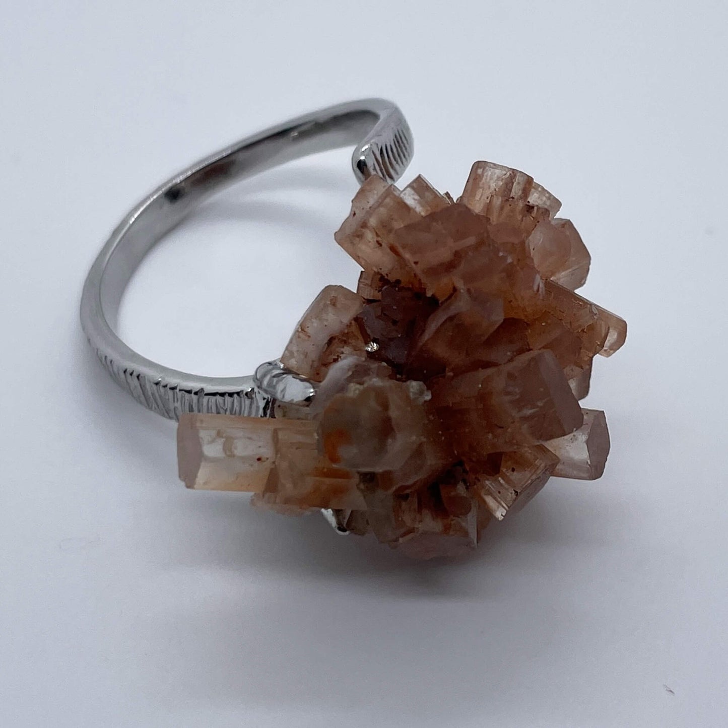 Ring of Time's Crystal Whispers（Handmade One of a Kind）