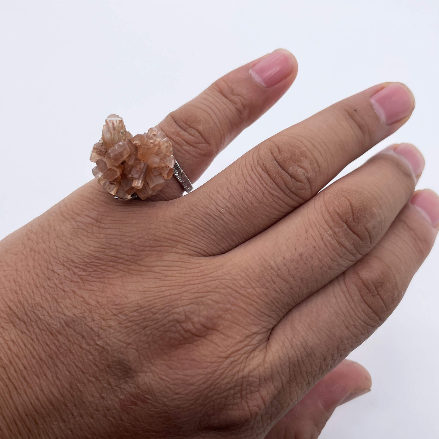 Ring of Time's Crystal Whispers（Handmade One of a Kind）