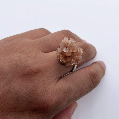 Ring of Time's Crystal Whispers（Handmade One of a Kind）