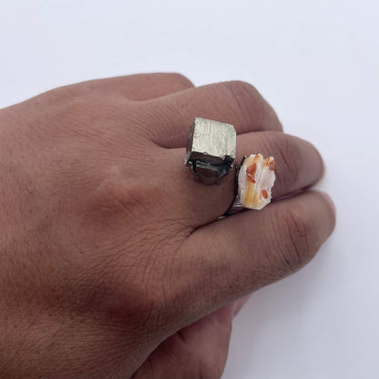 Heart United by Gold and Stone（Handmade One of a Kind）