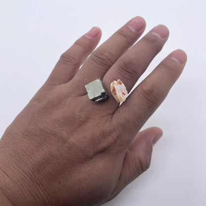 Heart United by Gold and Stone（Handmade One of a Kind）