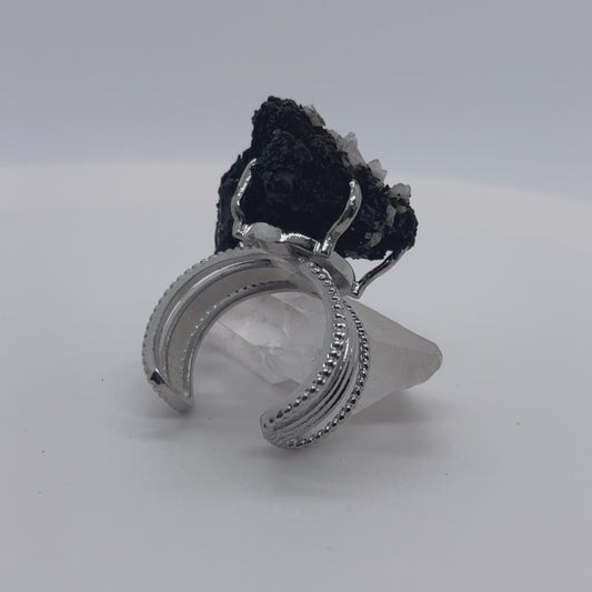 Crystals Hidden in Black Soil（Handmade One of a Kind）