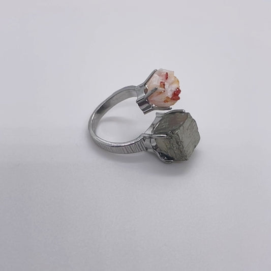 Heart United by Gold and Stone（Handmade One of a Kind）